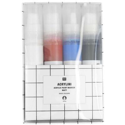Acrylini Marker XL Set Basic, 4 Farben