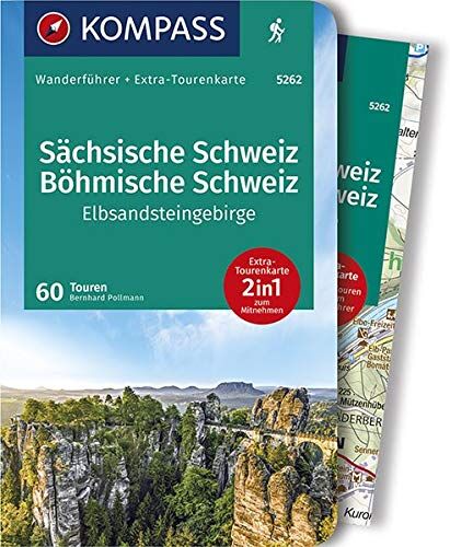 Bernhard Pollmann - KV WF 5262 Sächsische Schweiz, Elbsandsteingebirge (m. Karte): Wanderführer mit Extra-Tourenkarte, 60 Touren, GPX-Daten zum Download (KOMPASS-Wanderführer, Band 5262) - Preis vom 02.10.2026 23:42:20 h