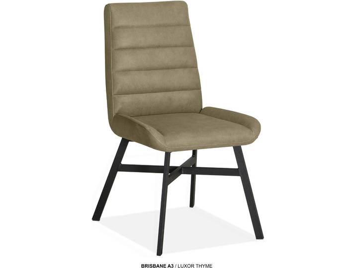 Esszimmerstuhl OMG DESIGN Brisbane , beige (thyme, schwarz, thyme), B:51cm H:93cm T:61,5cm, Polyester, Stühle, Esszimmerstuhl, Esszimmerstuhl, pflegeleichter Bezug