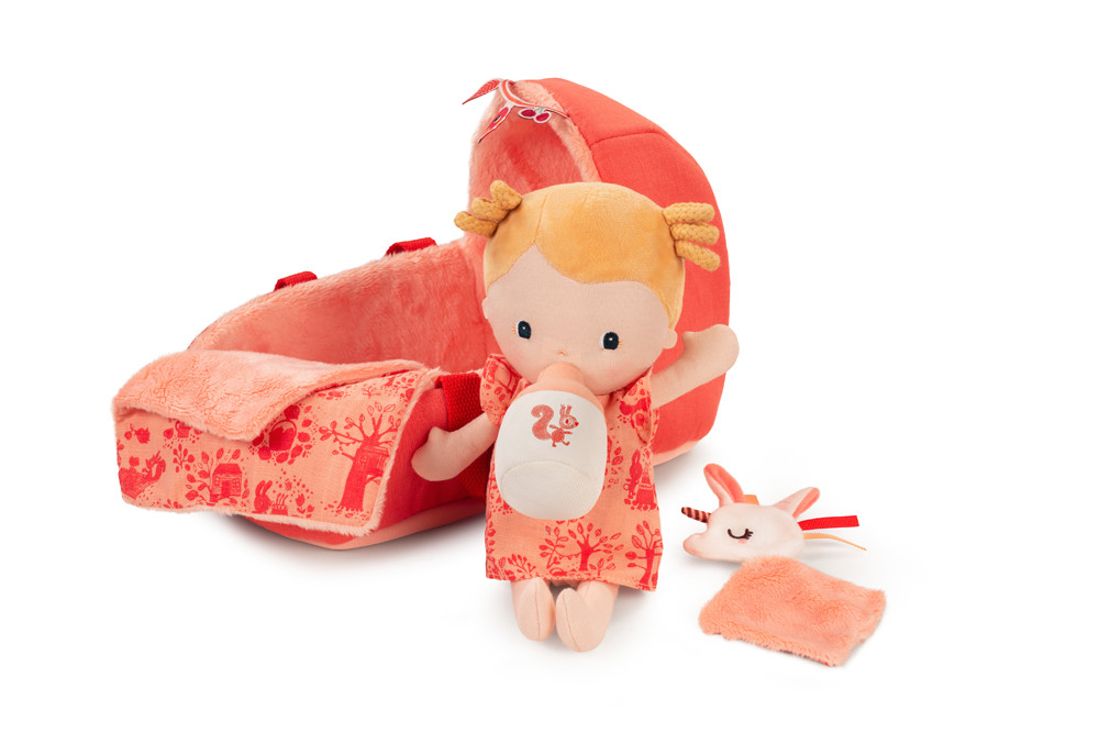 Lilliputiens Baby-pop Lena zachte speelset met draagzak en accessoires