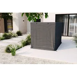 OUTFLEXX Abdeckhaube für Hollywoodschaukel, schwarz, Ripstop-Gewebe/Polyester, 252 x 152 x 162 cm, wasserabweisend, mit Reißverschluss, UV-Schutz