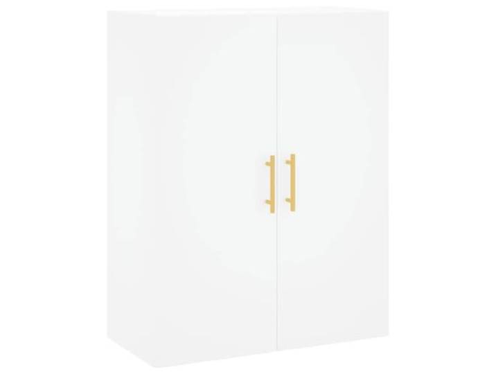 Wandschrank Weiß 69,5x34x90 cm aus Holzwerkstoff mit Türen Wandmontage, platzsparend, viel Stauraum, staubgeschützt, vielseitig einsetzbar, schlichtes Design