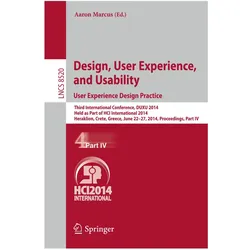 Design, User Experience, and Usability: User Experience Design Practice, Fachbücher von Aaron Marcus