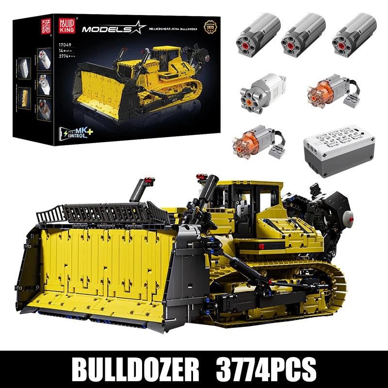 Bulldozer-Bausatz - Modell 17049 - Ferngesteuert - Lithium-Akku - Kleine Bausteine - Lego-kompatibel - Originalverpackung