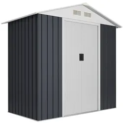 Wasabi - Metallisches Gartenhaus Advanced Seconde 2,1 m2 - 158x125x200 cm - Metallisches Außenschuppen - Schiebetüren - Zugangrampe - Robust - Sicher
