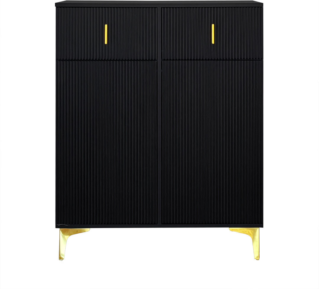 Fairmont Park Sideboard With 2 Doors And 2 Drawers Black 101cm H X 83cm W X 35cm D