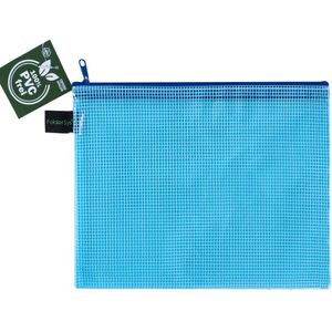 Foldersys Reißverschlussbeutel 40674-44, A5, blau, EVA-Folie, 1 Fach