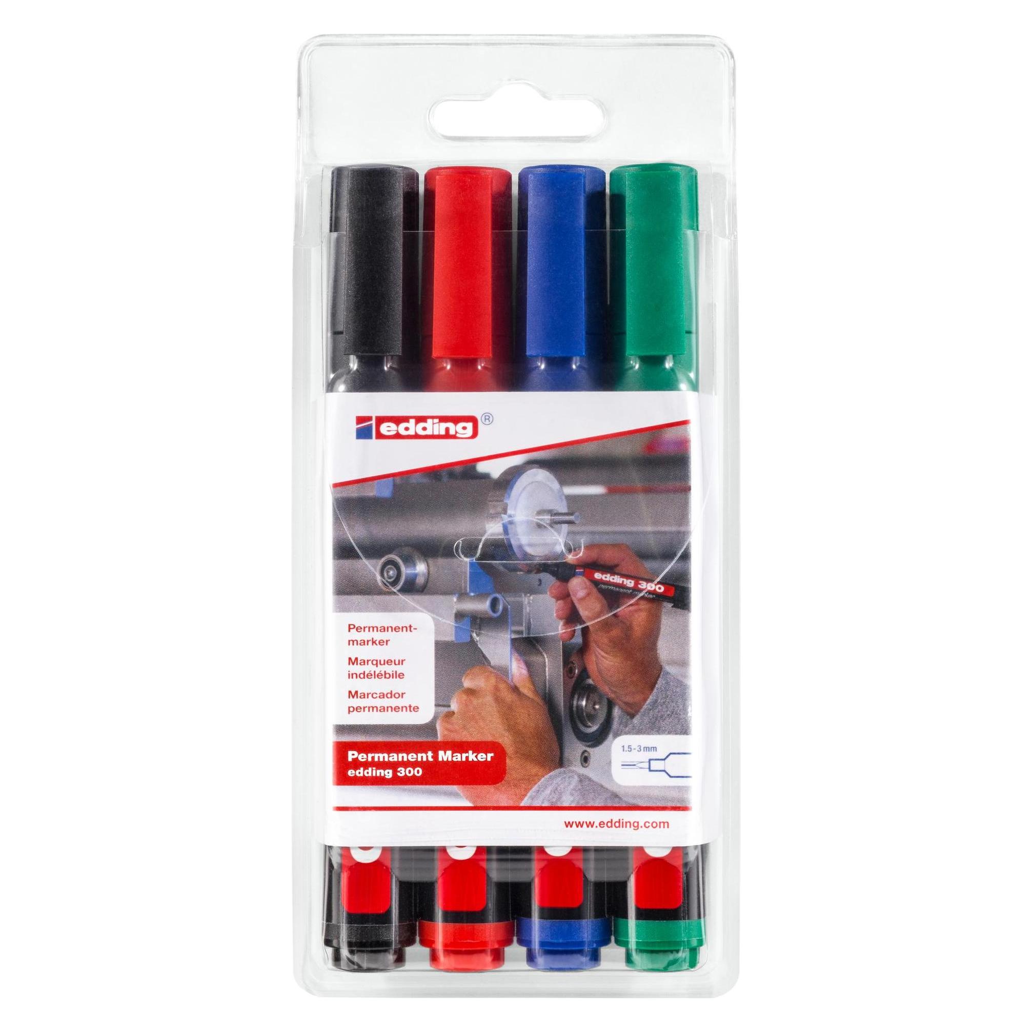 Edding Permanent-Marker 300 4 Stück (4x) (300-E4)