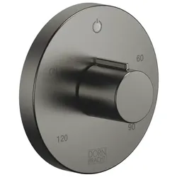 Dornbracht Elektronische Bedienelemente für Handtuchwärmer - SERIENSPEZIFISCH Dark Platinum gebürstet, 80 mm Durchmesser, Schutzart IP44