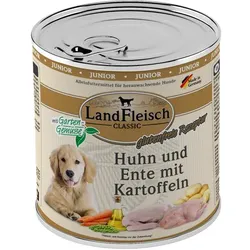 Landfleisch Junior Huhn & Ente & Kartoffeln mit Gartengemüse | 6x 800g