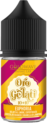 Goldwave Euphoria Oro Gelati Aroma Mini Shot 10ml Gelato Limone Cioccolato Bianco Lampone