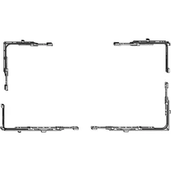 Maco, Drehkippbeschlag, SKB-SE Grundkarton Eckumlenkung Multi-Matic, links, silber (102171)