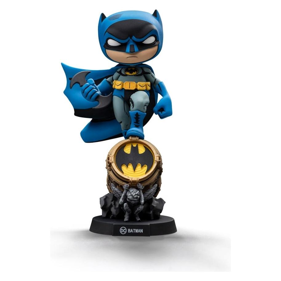 Iron Studios Batman Mini Co. PVC Figur Batman on Bat-Signal (Blue Variant) 19 cm (IS95744)