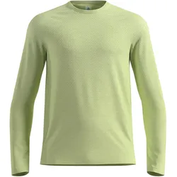 Odlo, Herren, Funktionsshirt, Essentials Seamless Langarm-Laufshirt (M), Grau, Gelb, Grün