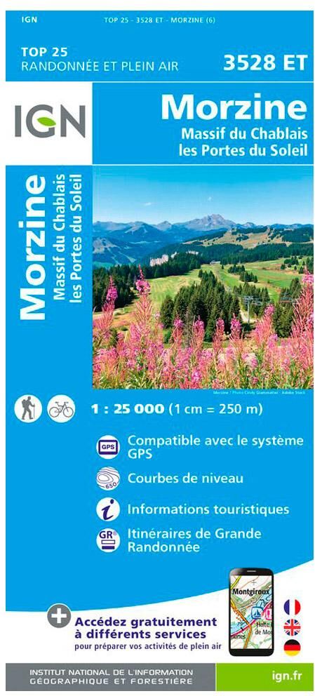 IGN  - 3528Et Morzine Massif-du-Chablais - Les Portes du Soleil - Carte
