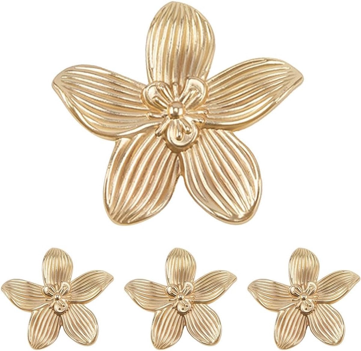 Dailygoods Meubelknoppen Gouden Handgreep - Bloemvormig Ontwerp - 4 of 8 stuks