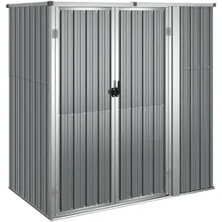 vidaXL Gerätehaus Grau 161x89x161 cm Verzinkter Stahl