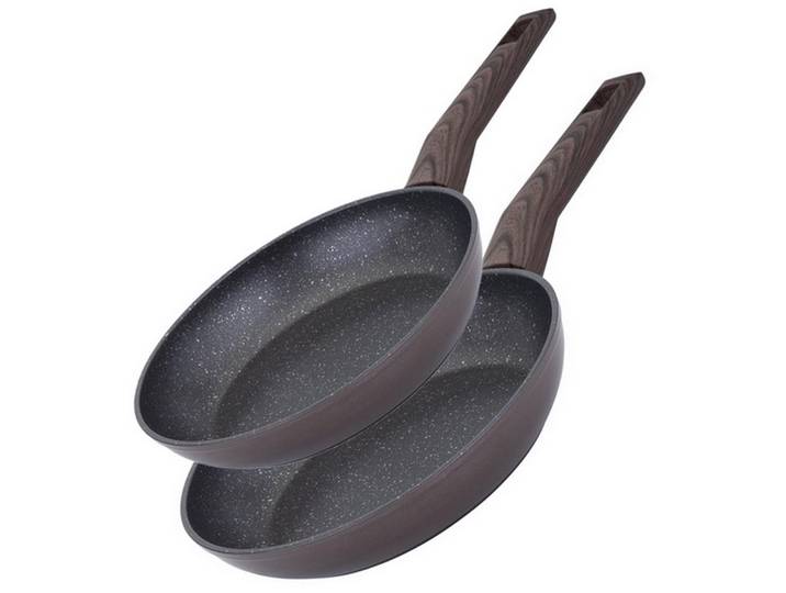 Pfannen-Set RESTO KITCHENWARE Carina, antihaftbeschichtet und spülmaschinenfest , braun, Pfannen, Pfannen-Set, für alle Herdarten geeignet, auch Induktion