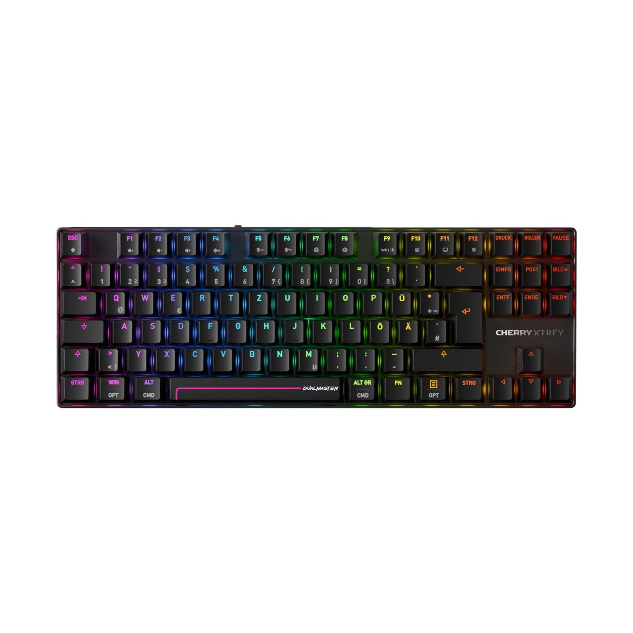 CHERRY XTRFY MX 8.2 Pro TMR CHERRY MK Crystal Magnetic USB und Bluetooth Deutsch schwarz (kabellos)
