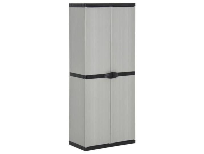 (Gris)Chalet et Jardin - - Armoire de rangement de jardin 3 étagères Gris/noir 68x40x168cm 906494