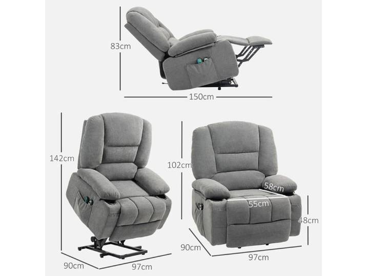 Fauteuil TV avec fonction releveur Fauteuil relax électrique avec fonction couchage fonctions chaleur fauteuil TV avec fonction ma