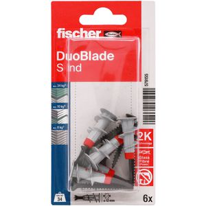 Fischer Schrauben-Dübel-Set 579155, DuoBlade S, 4,5x44mm Gipskartondübel & Schrauben, 12-teilig