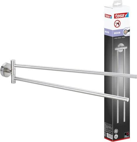 Tesa MOON Handtuchhalter Bad 2-armig inkl. Klebelösung