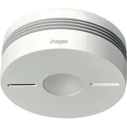 Hager TG550A Funk Rauchwarnmelder Komfort Q IR-Alarmstopp weiß