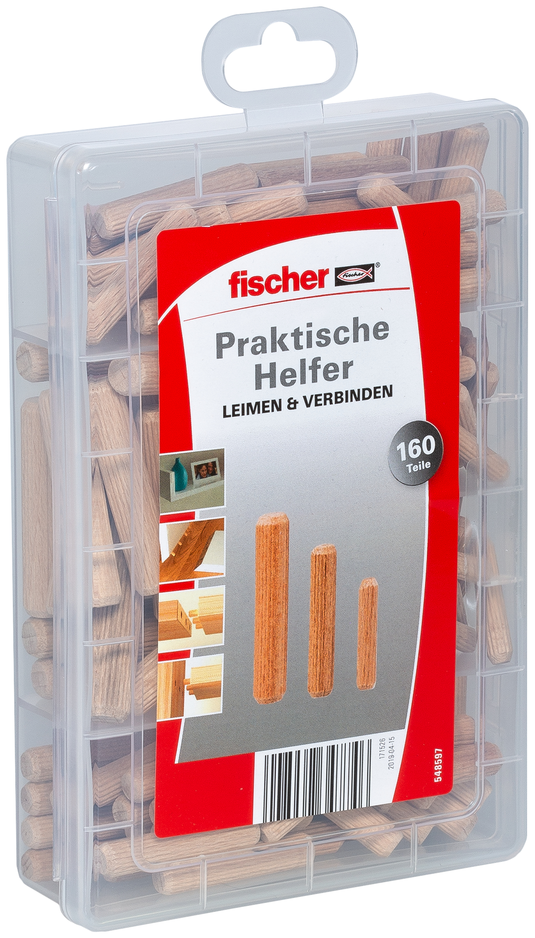 fischer Deutschland Vertriebs GmbH fischer Praktische Helfer Leimen & Verbinden mit Holzdübeln (160-tlg.) 548597