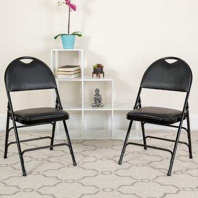 Flash Furniture 2 Pack Extra Large Ultra-Premium Triple Braced Folding Chair