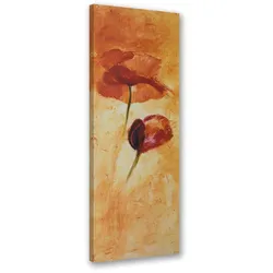 WANDBILD zwei gemalte mohnblumen