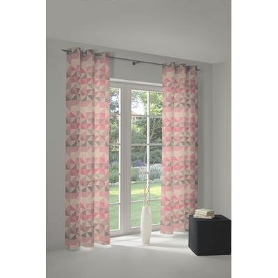 Vorhang ADAM "Bio Bel" Gr. 1, rosa, B:145cm H:145cm, Jacquard, Baumwolle (Bio-Baumwolle), Gardinen, aus 100% Bio-Baumwolle