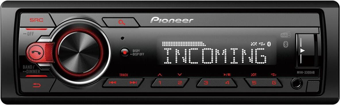 Pioneer MVH-330DABAN autoradio met DAB-antenne