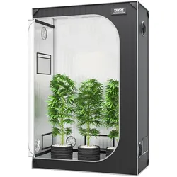 VEVOR Growzelt 122 x 61 x 183 cm Indoor-Growzelt Hydrokultur-Fenstertürablage
