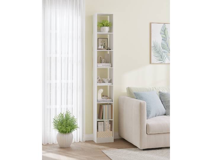Bibliothèque, bibliothèque à 7 niveaux, étagère cube, étagère ouverte en bois moderne, étagères de rangement pour salon, bureau à domicile, chambre à coucher