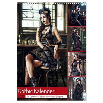 Gothic Kalender - Ein Jahr voller Gothic-Mystik und Eleganz (Wandkalender 2027 DIN A3 hoch), CALVENDO Monatskalender