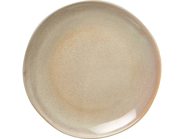 Speiseteller 4er-Set aus Steinzeug, sandfarbe