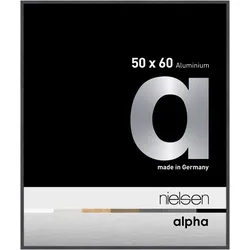Nielsen Aluminium-Bilderrahmen Alpha  50 x 60 / Normalglas / Floatglas / Grau