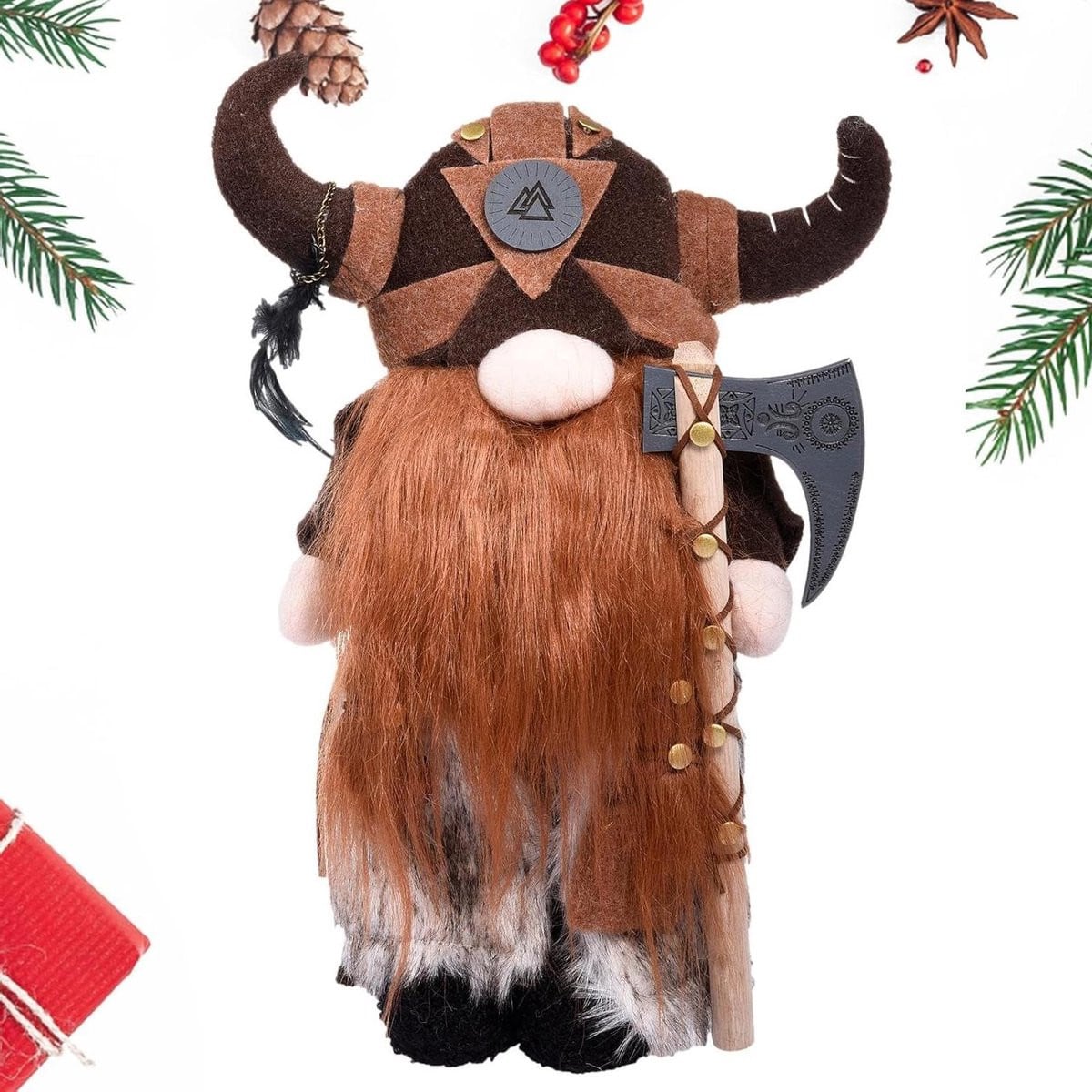 Kabouterpop Decoratie Bruin Hars Beeldje Hoogte: 30 cm