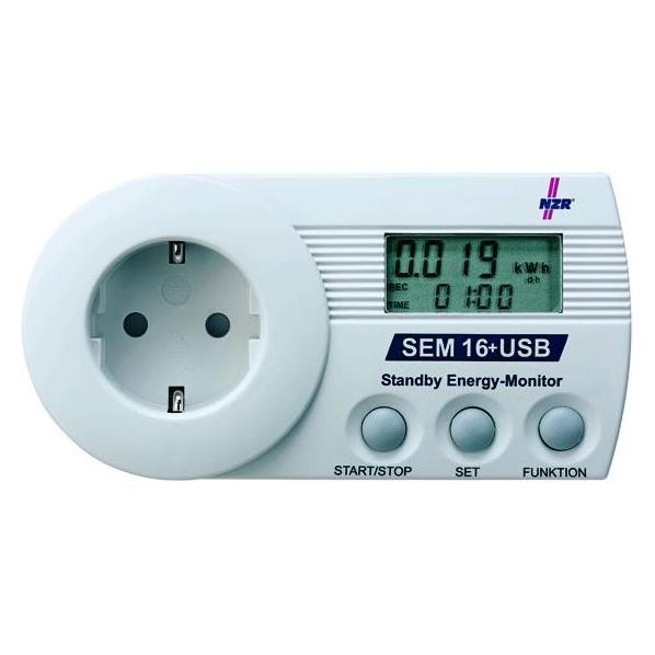 NZR SEM16 Hochpräzise Stromüberwachung Standby-Energy-Monitor 1x230V 08030301 (08030301)