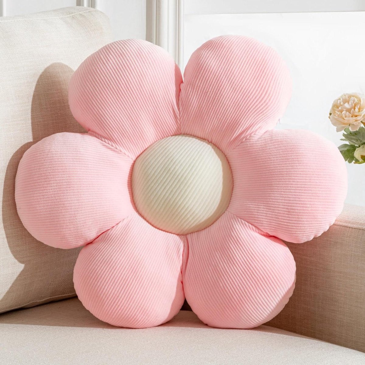 Roze pluche bloedkussen met zachte vulling voor comfort en decoratie, 40 cm