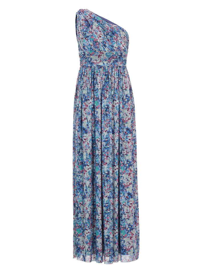 SWING Kleid in Hellblau/ Bunt - 34