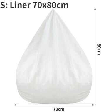 Uplifted Finds Premium Large Bean Bag Chair Sofa Cover & Replacement Inner Liner inner Liner 70 X 80 Cm