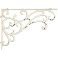 Chic Antique Regalträger mit Schnörkel, L25,5 x B4 x H18 cm, antik creme