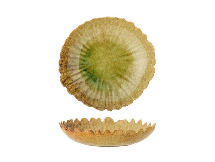 Schale Taviro – Steingut mit reaktiver Glasur - Grün - Luxusbetten24