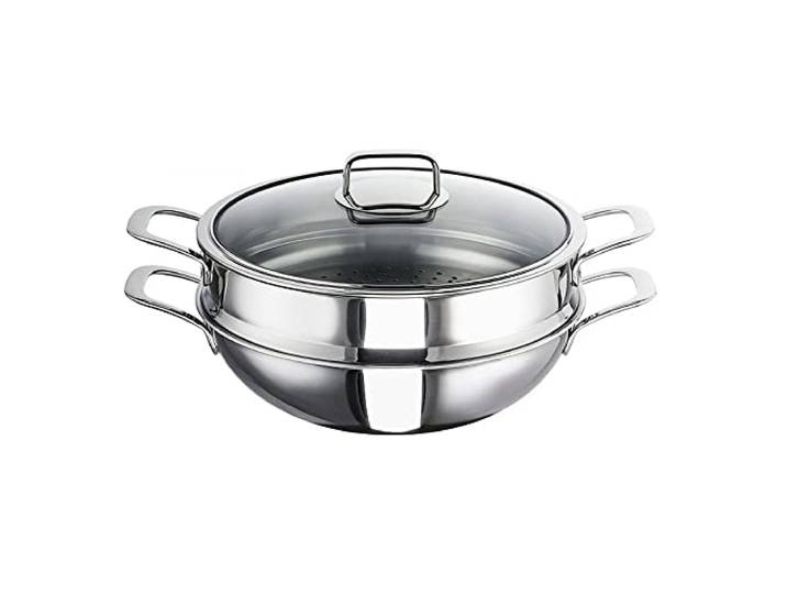 Schulte-Ufer Wok-Set Skagen, 9672-32, Edelstahl, 32 cm