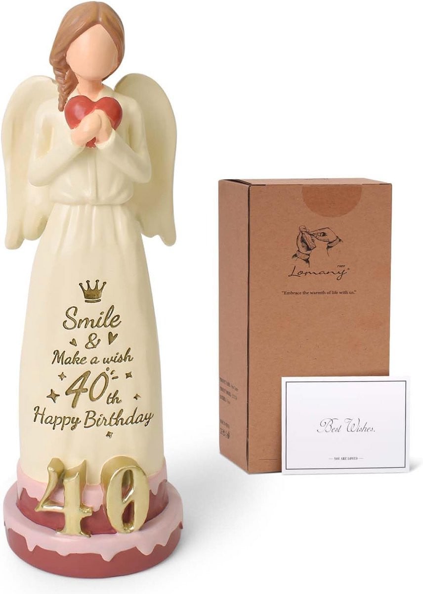 Decoratief Beeldje voor 40e Verjaardag - Betekenisvol Cadeau voor Vrouwen, Moeder of Vriendin