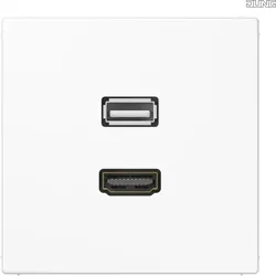 Jung MALS1163WW Einsatz HDMI/USB alpinweiß
