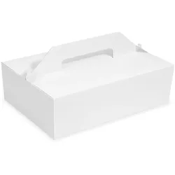 Tortenkarton (PAP) mit Henkel weiß 27 x 18 x 10 cm