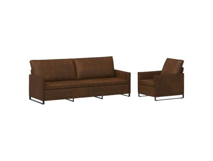 vidaXL Sofa-Set 2 pcs Braun Kunstwildleder